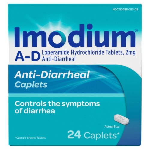 Imodium Anti-Diarrheal Caplets, 2 mg, 24 count