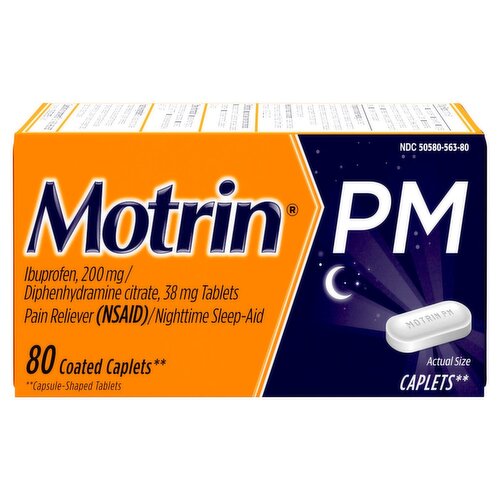 Motrin PM Coated Caplets, 80 count