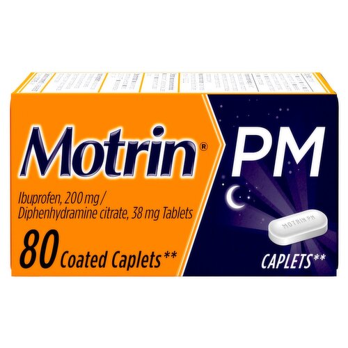 Motrin PM Coated Caplets, 80 count