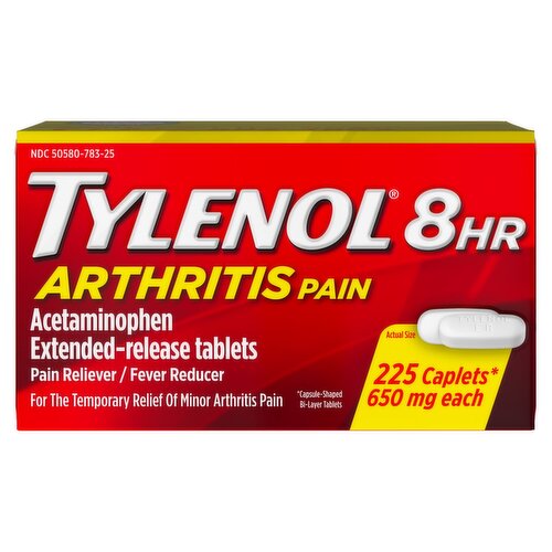 Tylenol 8 Hr Arthritis Pain Acetaminophen Extended-Release Tablets, 650 mg, 225 count