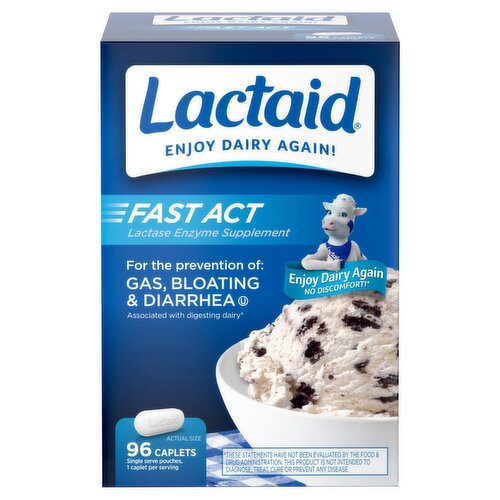 Lactaid Fast Act Lactase Enzyme Supplement, 96 count