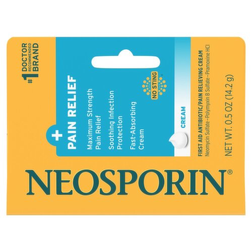 Neosporin First Aid Antibiotic/Pain Relieving Cream, 0.5 oz