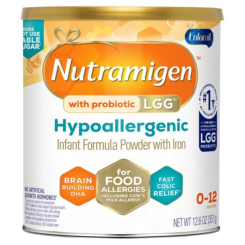 Enfamil Nutramigen Hypoallergenic Infant Formula Powder with Iron, 0-12 Months, 12.6 oz