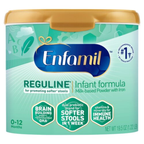 Enfamil Reguline Milk-Based Powder with Iron Infant Formula, 0-12 Months, 19.5 oz