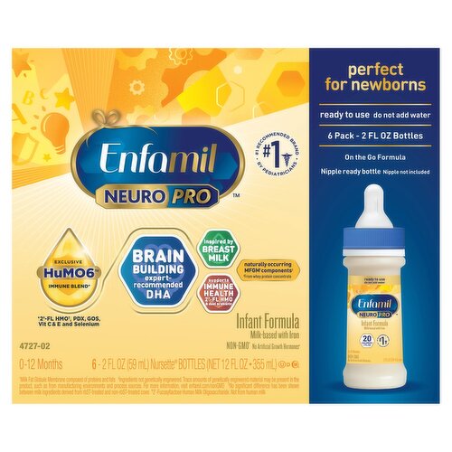 Enfamil NeuroPro Baby Formula, Expert-Recommended Brain-Building Omega-3 DHA, 2 Fl Oz