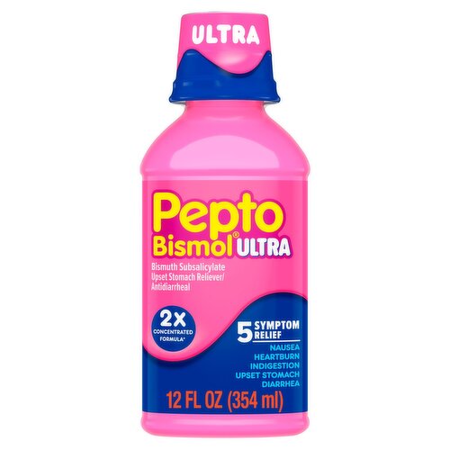 Pepto Bismol Ultra Upset Stomach Reliever/Antidiarrheal, 12 fl oz