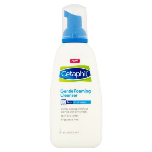 Cetaphil Face Gentle Foaming Cleanser, 8 fl oz