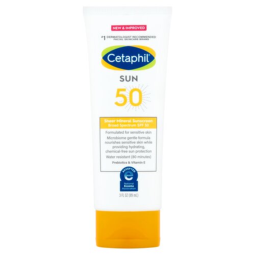 Cetaphil Broad Spectrum Sheer Mineral Sunscreen, SPF 50, 3 fl oz