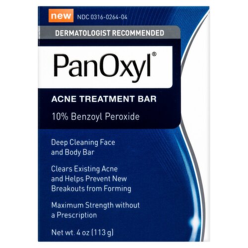 PanOxyl 10% Benzoyl Peroxide Acne Treatment Bar, 4 oz