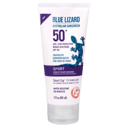 Blue Lizard Sport Broad Spectrum Australian Sunscreen, SPF 50+, 3 fl oz