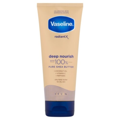 Vaseline Radiant X Deep Nourish Silky Body Butter, 7 oz