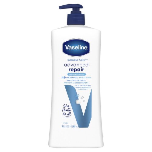 Vaseline Intensive Care Advanced Repair Unscented Lotion, 32 fl oz