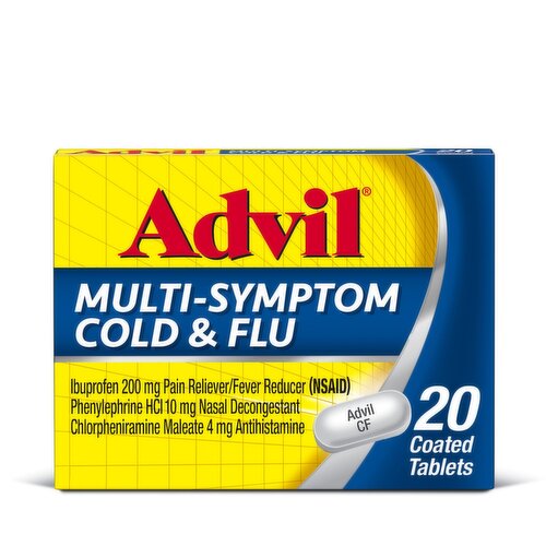 Advil Multi-Symptom Cold & Flu Coated Tablets, 20 count