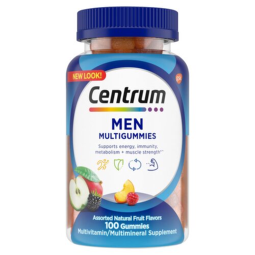 Centrum MultiGummies Gummy Multivitamin for Men, Multivitamin/Multimineral Supplement - 100 Count