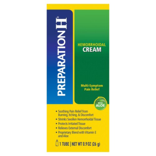 Preparation H Multi-Symptom Pain Relief Hemorrhoidal Cream with Aloe, 0.9 oz