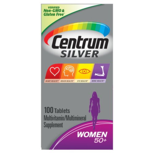 Centrum Silver Multivitamin for Women 50 Plus, Multivitamin/Multimineral Supplement - 100 Count