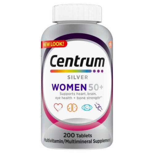 Centrum Silver Multivitamin for Women, Multivitamin/Multimineral Supplement - 200 Count