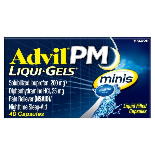 Haleon Advil PM Liqui-Gels Minis Liquid Filled Capsules, 40 count