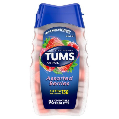 Tums Chewy Bites Assorted Berries Calcium Carbonate Antacid, 96 count