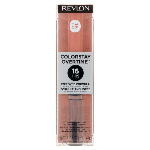 Revlon ColorStay Overtime 540 Unstoppable Nude Lipcolor and Topcoat, 0.07 fl oz