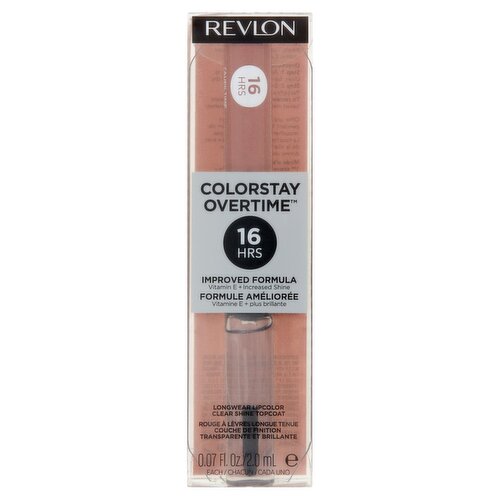 Revlon ColorStay Overtime 560 Taupe Time Lipcolor and Topcoat, 0.07 fl oz