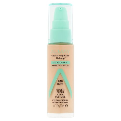 Almay Clear Complexion Makeup 200 Buff Foundation, 1.0 fl oz