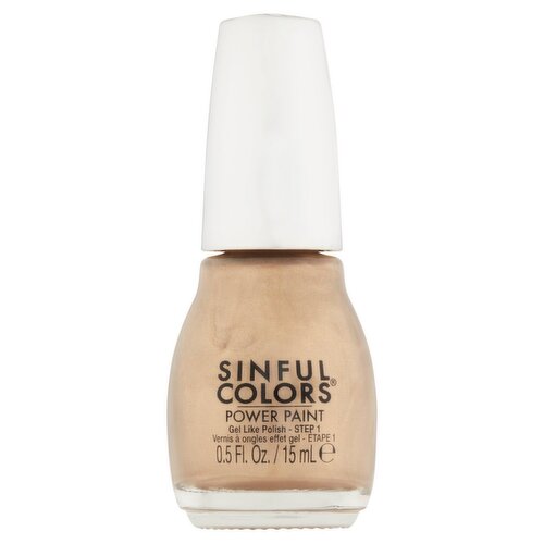 SinfulColors Power Paint Step 1 24K Drips 2644 Nail Color, 0.5 fl oz