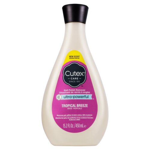 Cutex Ultra-Powerful Tropical Breeze Nail Polish Remover, 15.2 fl oz