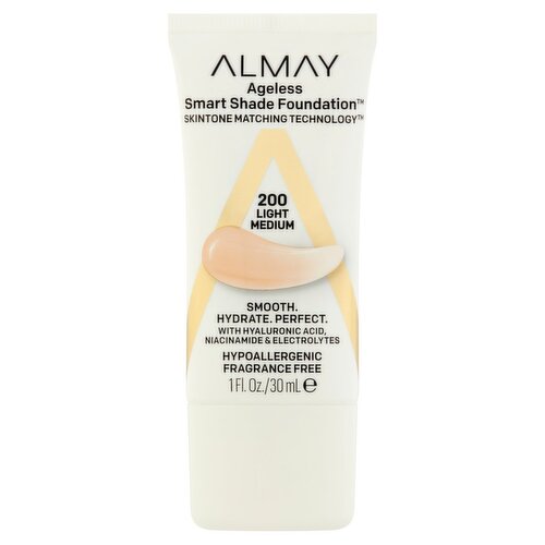 Almay Ageless 200 Light Medium Smart Shade Foundation, 1 fl oz