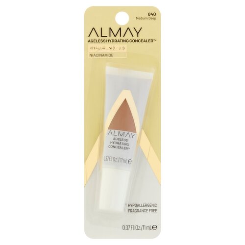 Almay 040 Medium Deep Ageless Hydrating Concealer, 0.37 fl oz