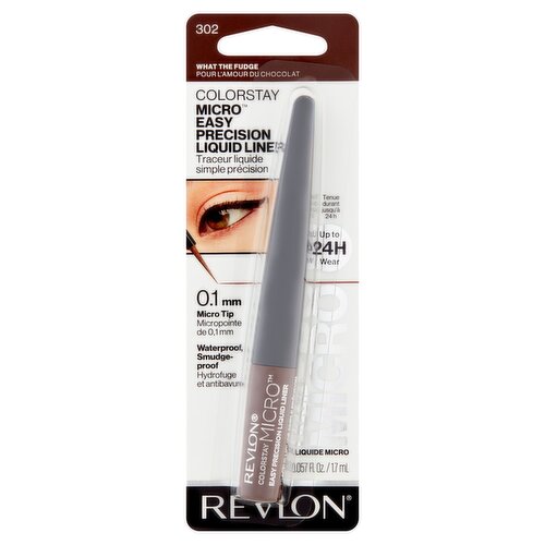 Revlon ColorStay 302 What The Fudge Micro Tip Easy Precision Liquid Liner, 0.057 fl oz