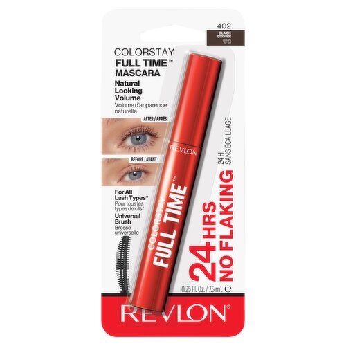 Revlon Colorstay 402 Black Brown Full Time Mascara, 0.25 fl oz