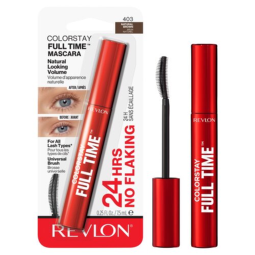 Revlon ColorStay 403 Natural Brown Full Time Mascara, 0.25 fl oz