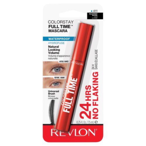 Revlon ColorStay 411 Blackest Black Full Time Mascara, 0.27 fl oz