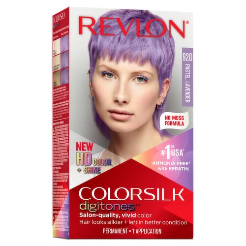 Revlon ColorSilk Digitones 92D Pastel Lavender Permanent Haircolor, 1 application