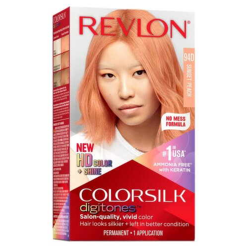 Revlon ColorSilk Digitones 94D Sunset Peach Permanent Haircolor, 1 application