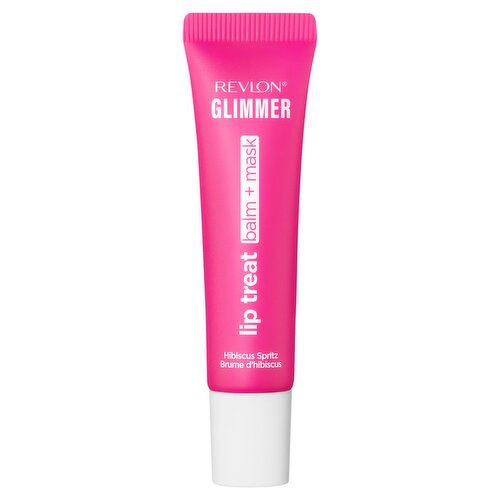 Revlon Glimmer 005 Hibiscus Spritz Lip Treat Balm + Mask, 0.4 fl oz