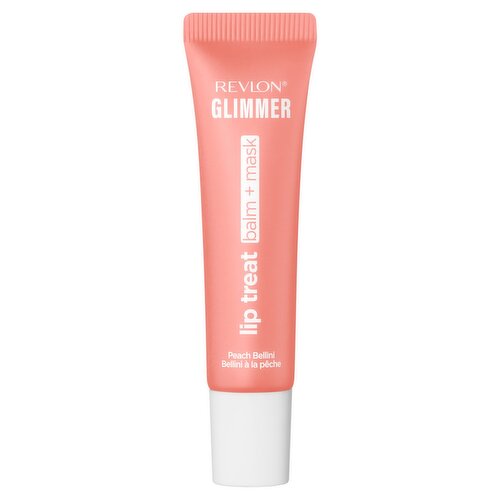 Revlon Glimmer 003 Peach Bellini Lip Treat Balm + Mask, 0.4 fl oz.