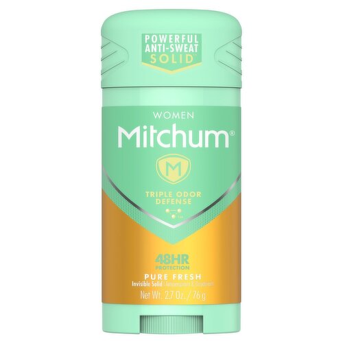 Mitchum Women Pure Fresh Invisible Solid Antiperspirant & Deodorant, 2.7 oz