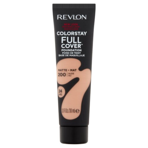 Revlon ColorStay Full Cover Matte 200 Nude Foundation, 1.0 fl oz