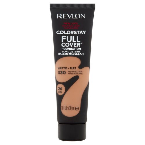 Revlon ColorStay Full Cover Matte 330 Natural Tan Foundation, 1.0 fl oz