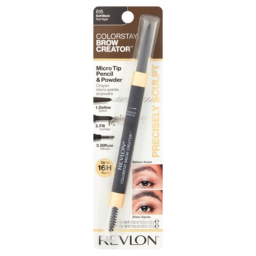 Revlon ColorStay Brow Creator 615 Soft Black Micro Tip Pencil & Powder