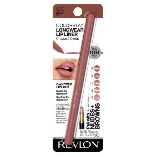 Revlon ColorStay 630 Nude Longwear Lip Liner, 0.01 oz