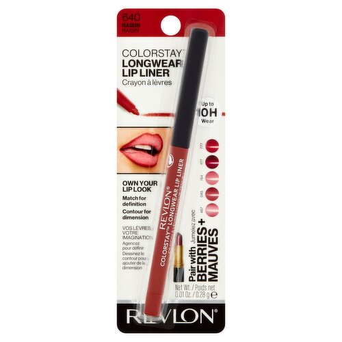 Revlon ColorStay 640 Raisin Longwear Lip Liner, 0.01 oz