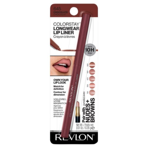 Revlon ColorStay 645 Chocolate Longwear Lip Liner, 0.01 oz