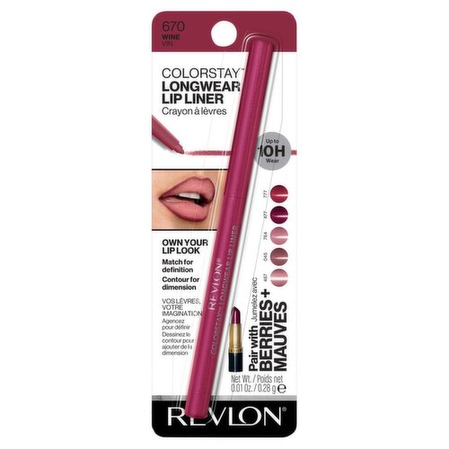 Revlon ColorStay 670 Wine Longwear Lip Liner, 0.01 oz