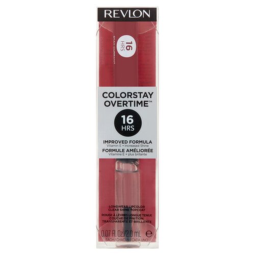 Revlon ColorStay Overtime 280 Stay Currant Lipcolor and Topcoat