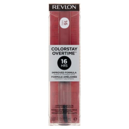 Revlon ColorStay Overtime 380 Always Sienna Lipcolor and Topcoat, 0.07 fl oz.