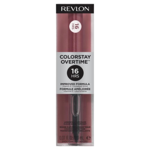 Revlon ColorStay Overtime 370 Everlasting Rum Lipcolor and Topcoat