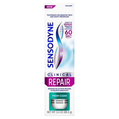 Sensodyne Clinical Repair Fresh Clean Toothpaste, 3.4 oz